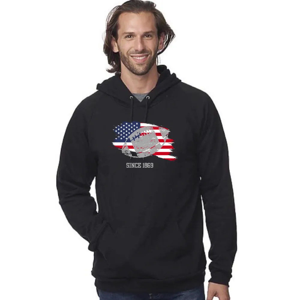 All American Flag Football Organic Cotton Hoodie