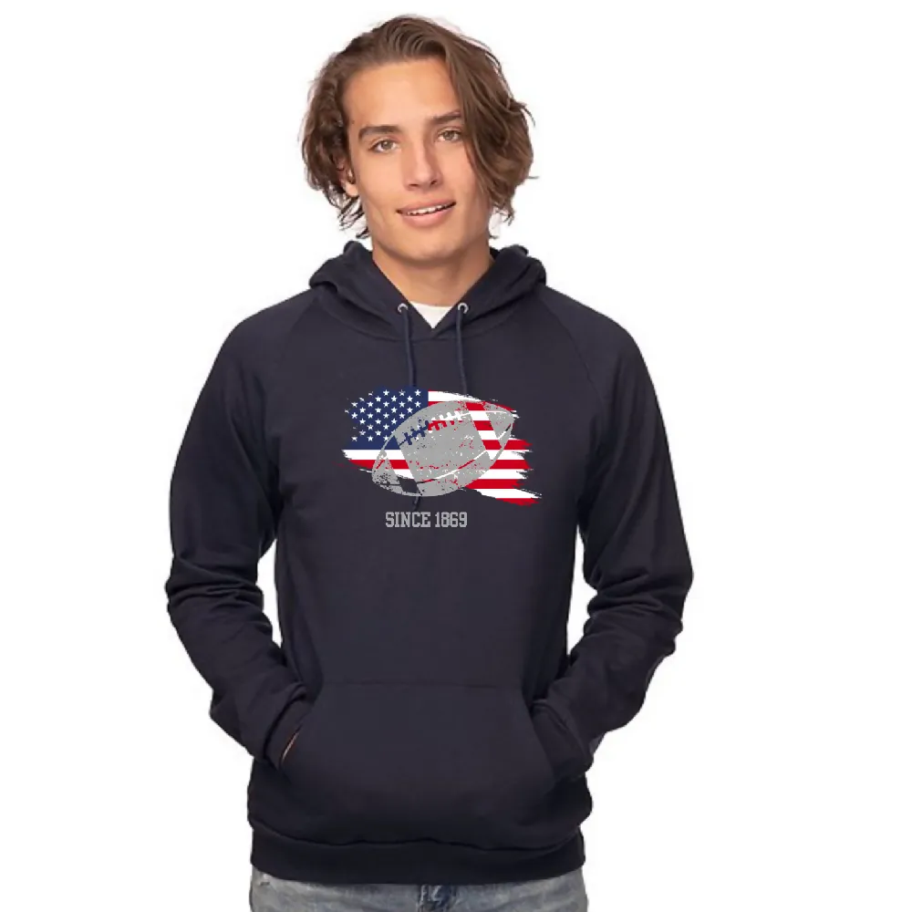 All American Flag Football Organic Cotton Hoodie
