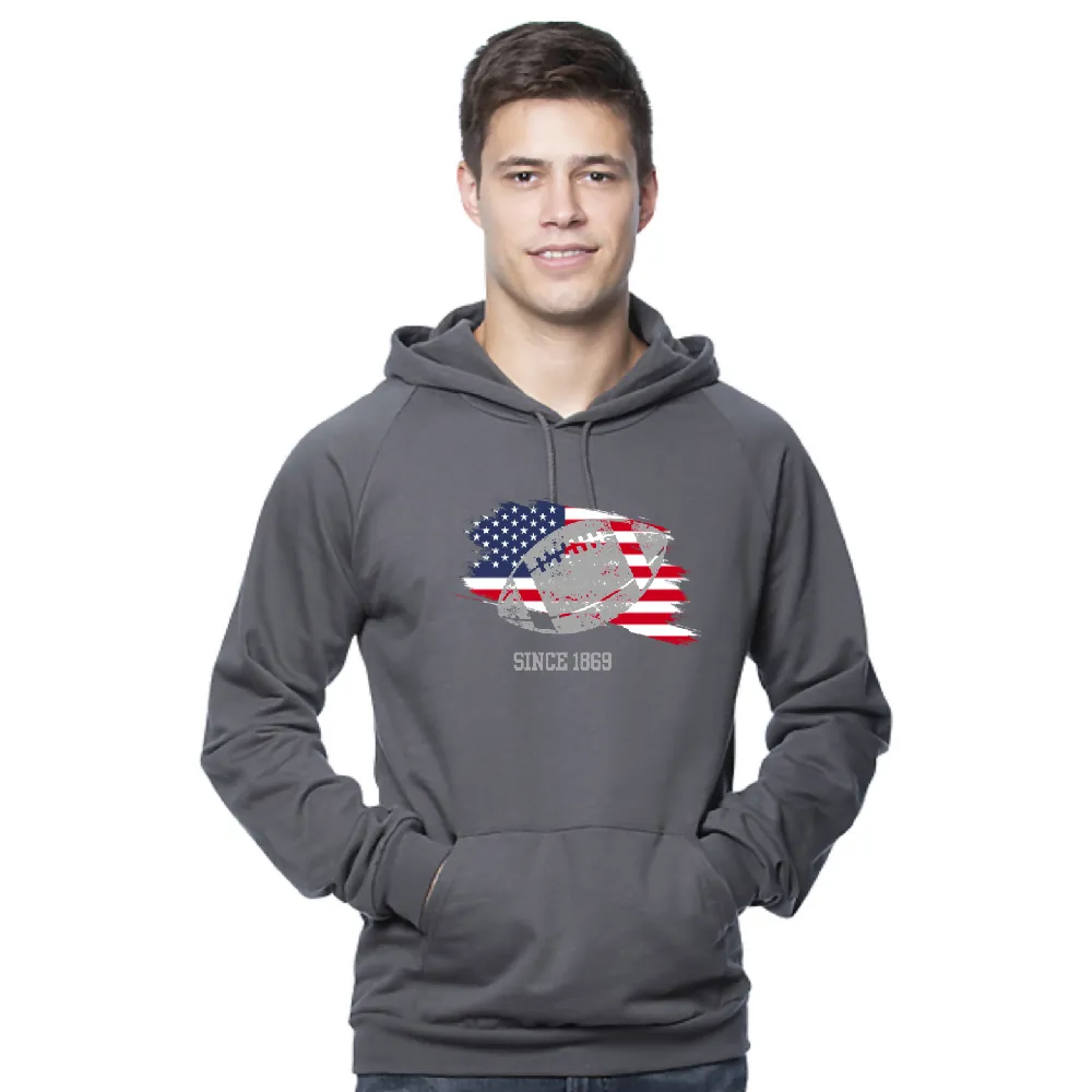 All American Flag Football Organic Cotton Hoodie