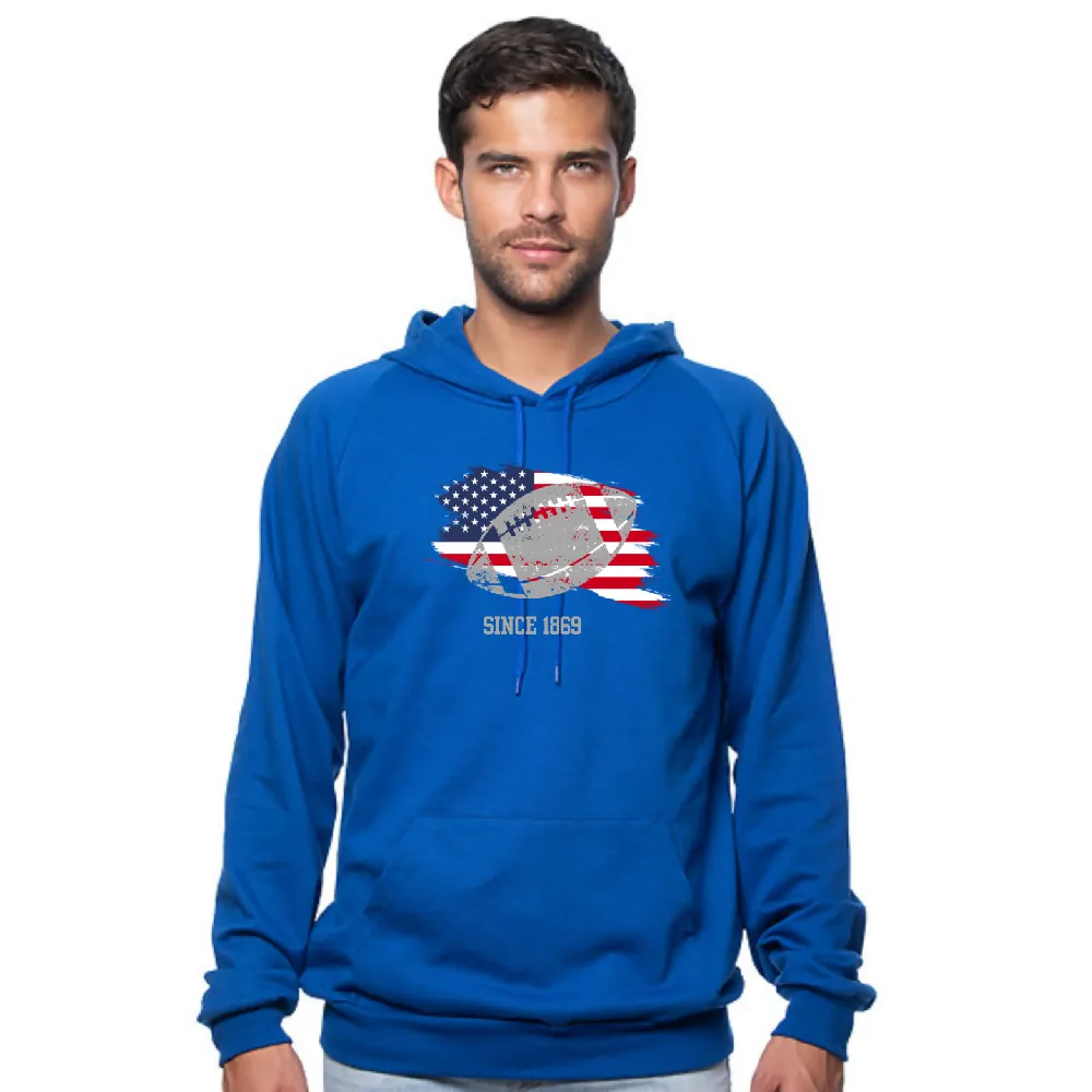 All American Flag Football Organic Cotton Hoodie