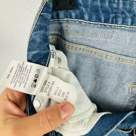 AMO Bella Wild One High Rise Blue Distressed Jeans
