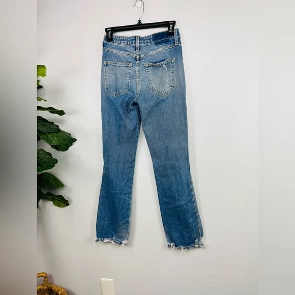 AMO Bella Wild One High Rise Blue Distressed Jeans