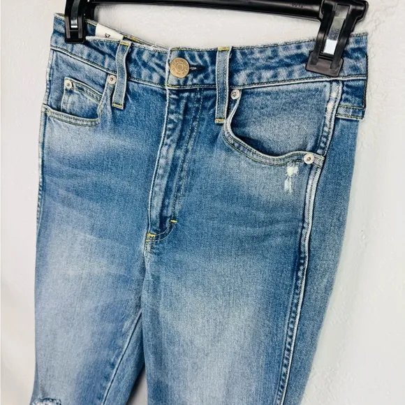 AMO Bella Wild One High Rise Blue Distressed Jeans