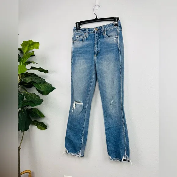 AMO Bella Wild One High Rise Blue Distressed Jeans