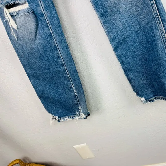 AMO Bella Wild One High Rise Blue Distressed Jeans