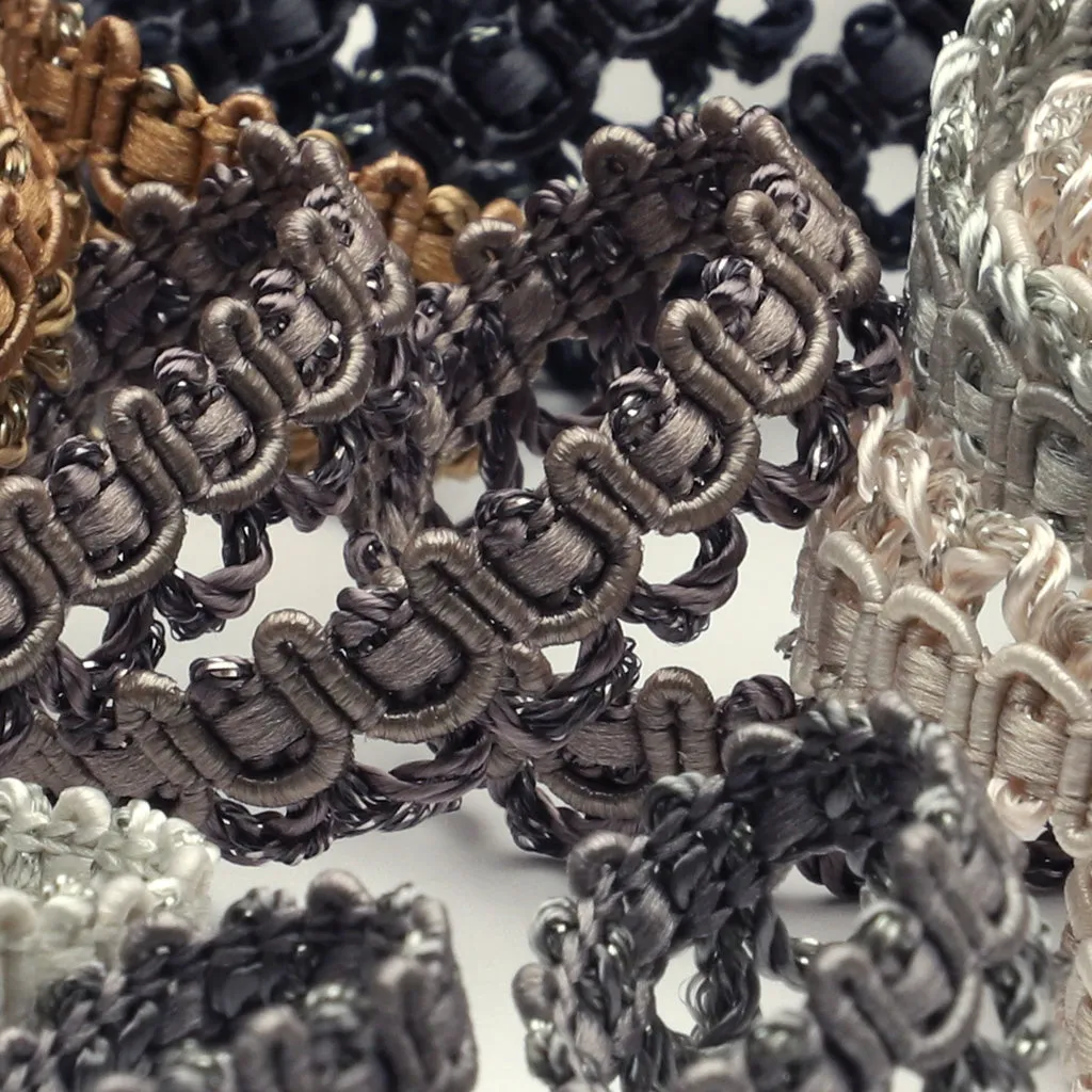 Antique Metallic Trimming Braid #162 Cream Khaki