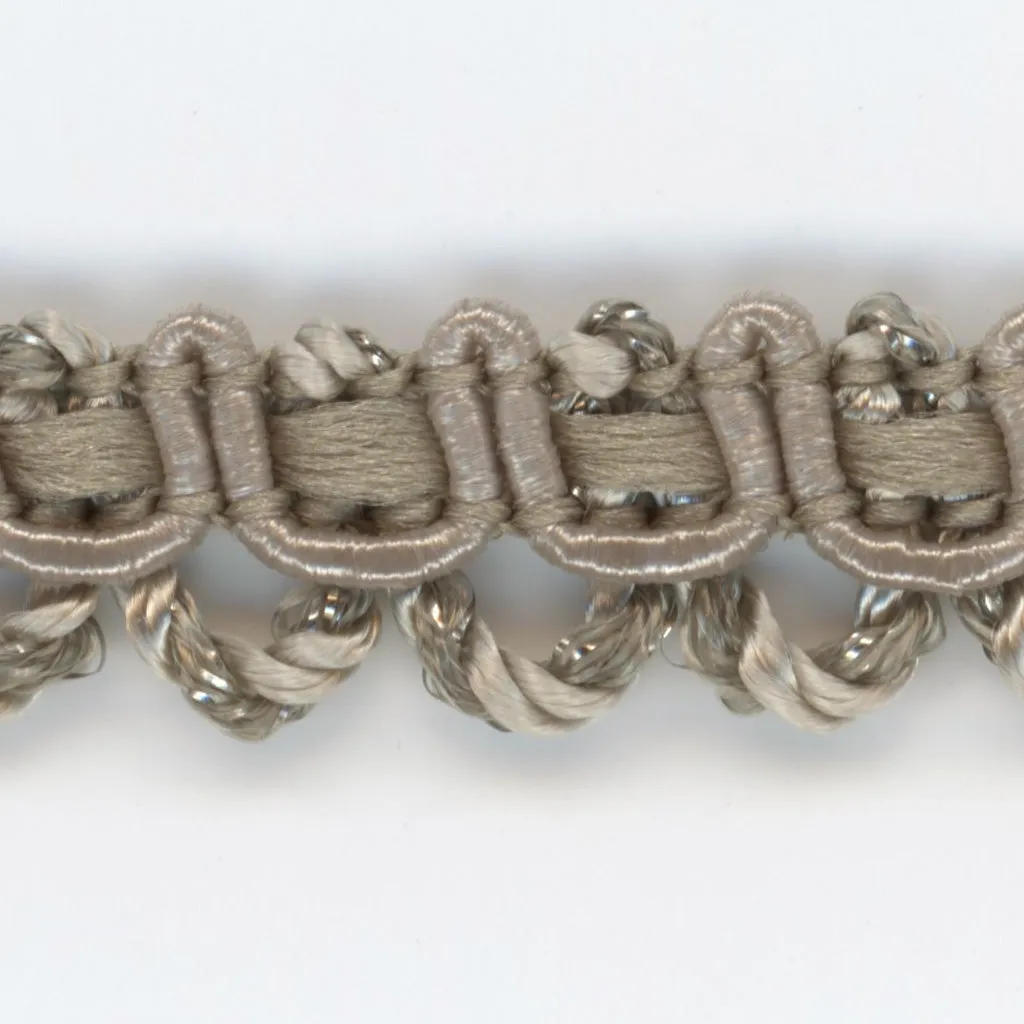 Antique Metallic Trimming Braid #162 Cream Khaki