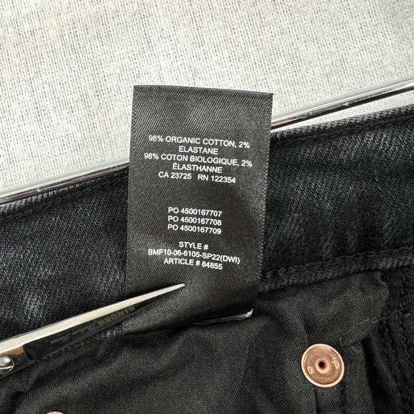 ARITZIA DENIM FORUM Jeans Womens 29 Black The Arlo High Rise Straight 28L