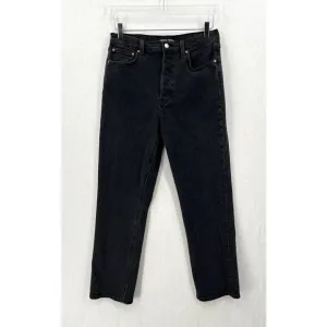 ARITZIA DENIM FORUM Jeans Womens 29 Black The Arlo High Rise Straight 28L