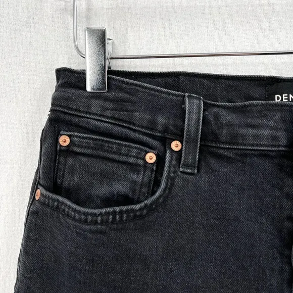 ARITZIA DENIM FORUM Jeans Womens 29 Black The Arlo High Rise Straight 28L