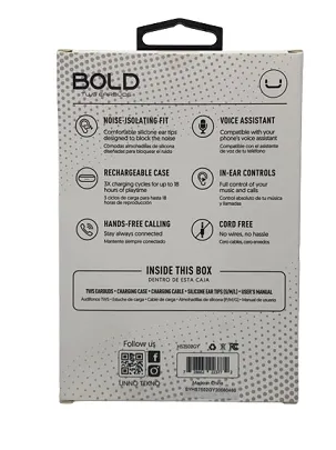 Audífonos Inalámbricos TWS Bold Unno HS7502GY-Gris