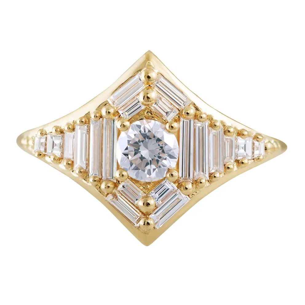 Baguette Diamond Star Ring