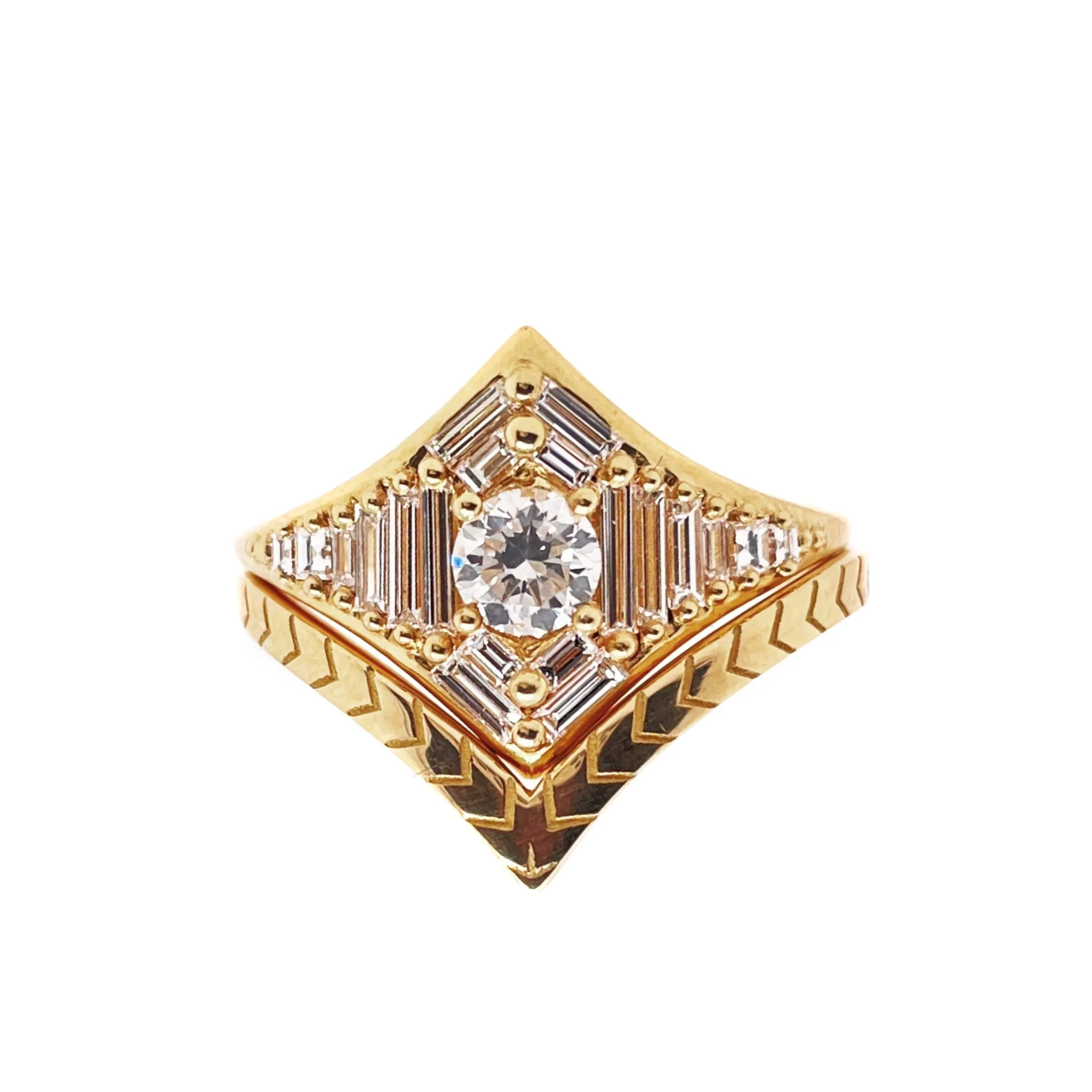 Baguette Diamond Star Ring