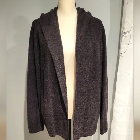 Barefoot Dreams Cozy Chic Lite Knit Open Front Sweater Size L