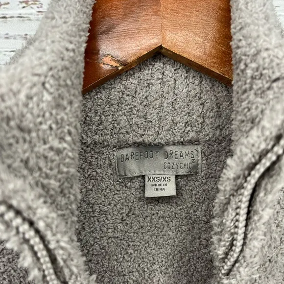 BAREFOOT DREAMS Robe Women's XXS/XS Cozy Chic Half Zip Pullover