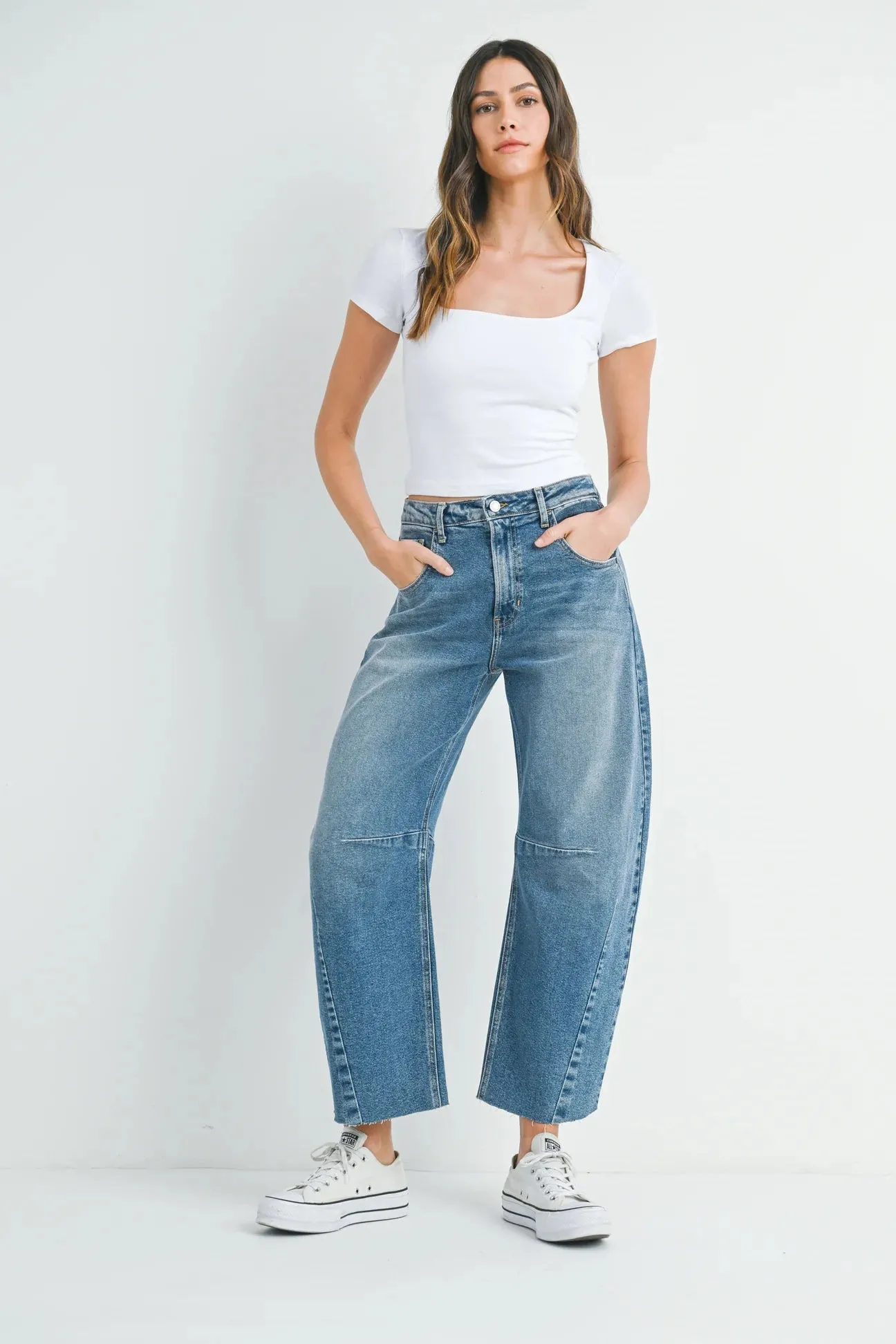 Barrel Jean with Seams