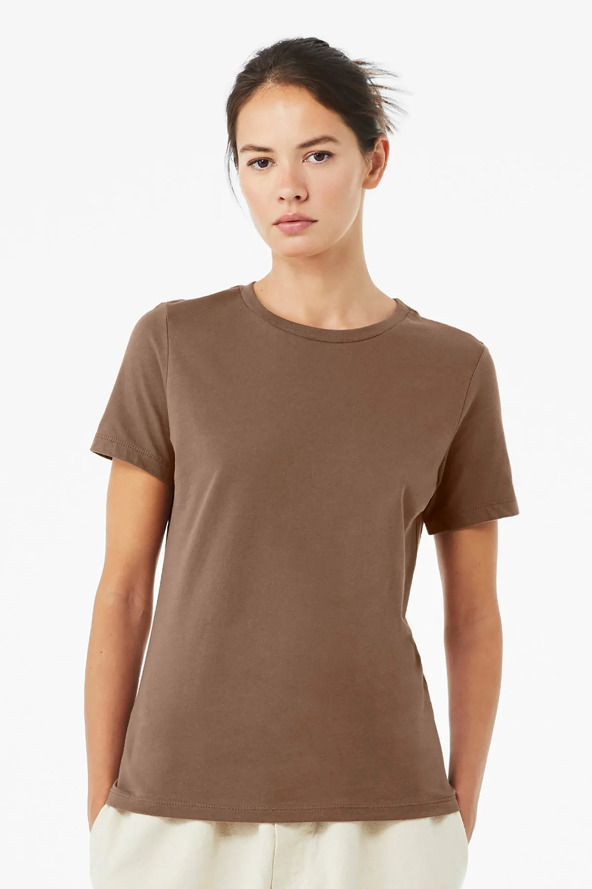 BELLA CANVAS  Women's Relaxed Jersey Short Sleeve Tee. BC6400 Vintage Brown