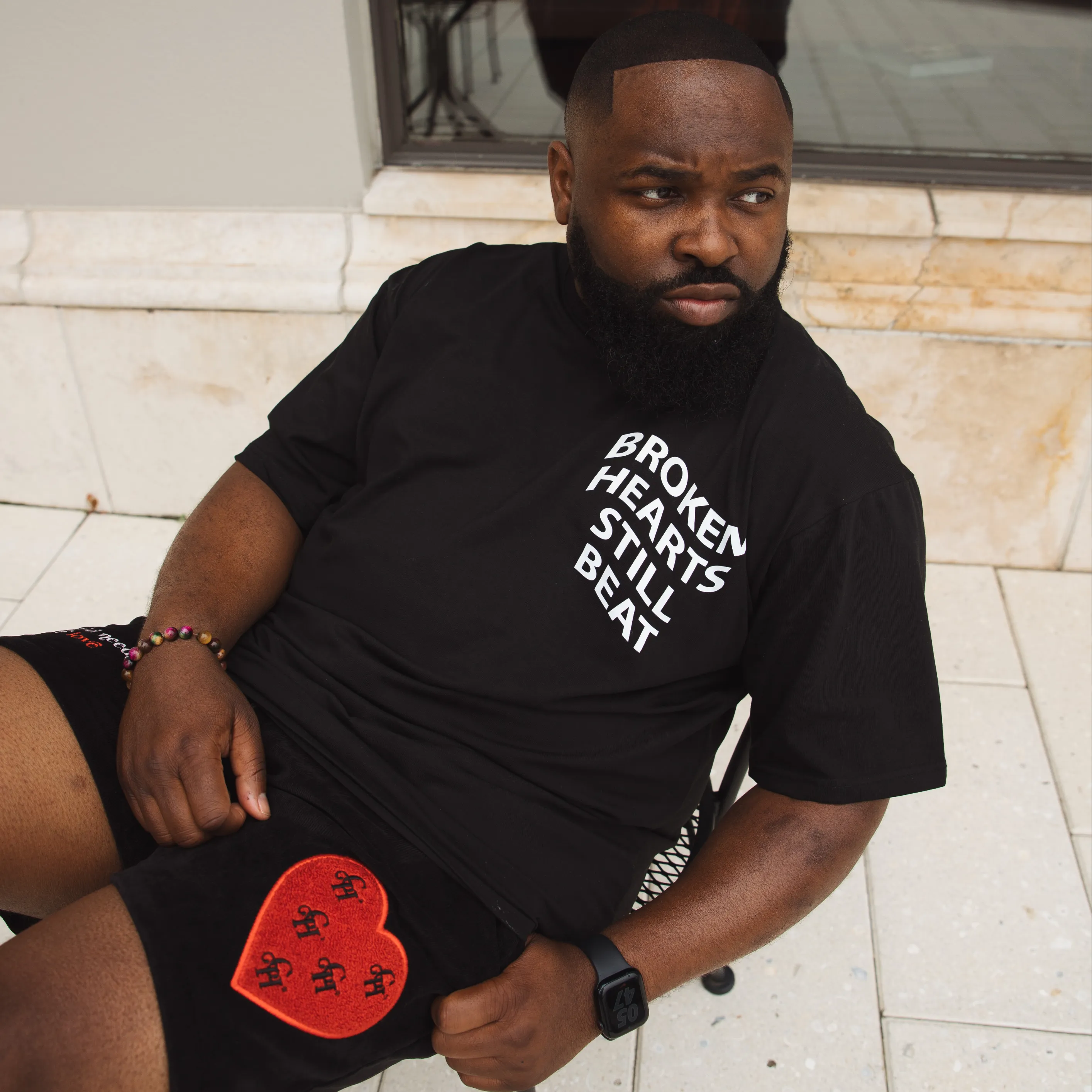 BHSB Broken Hearts Tee- Black
