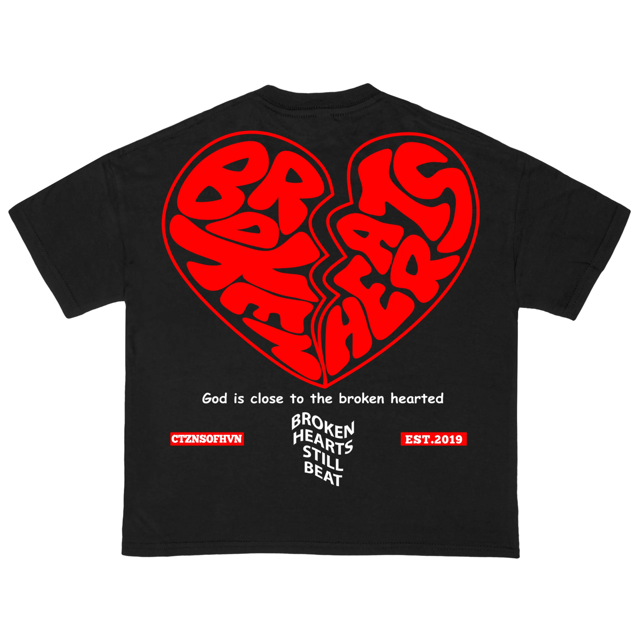 BHSB Broken Hearts Tee- Black