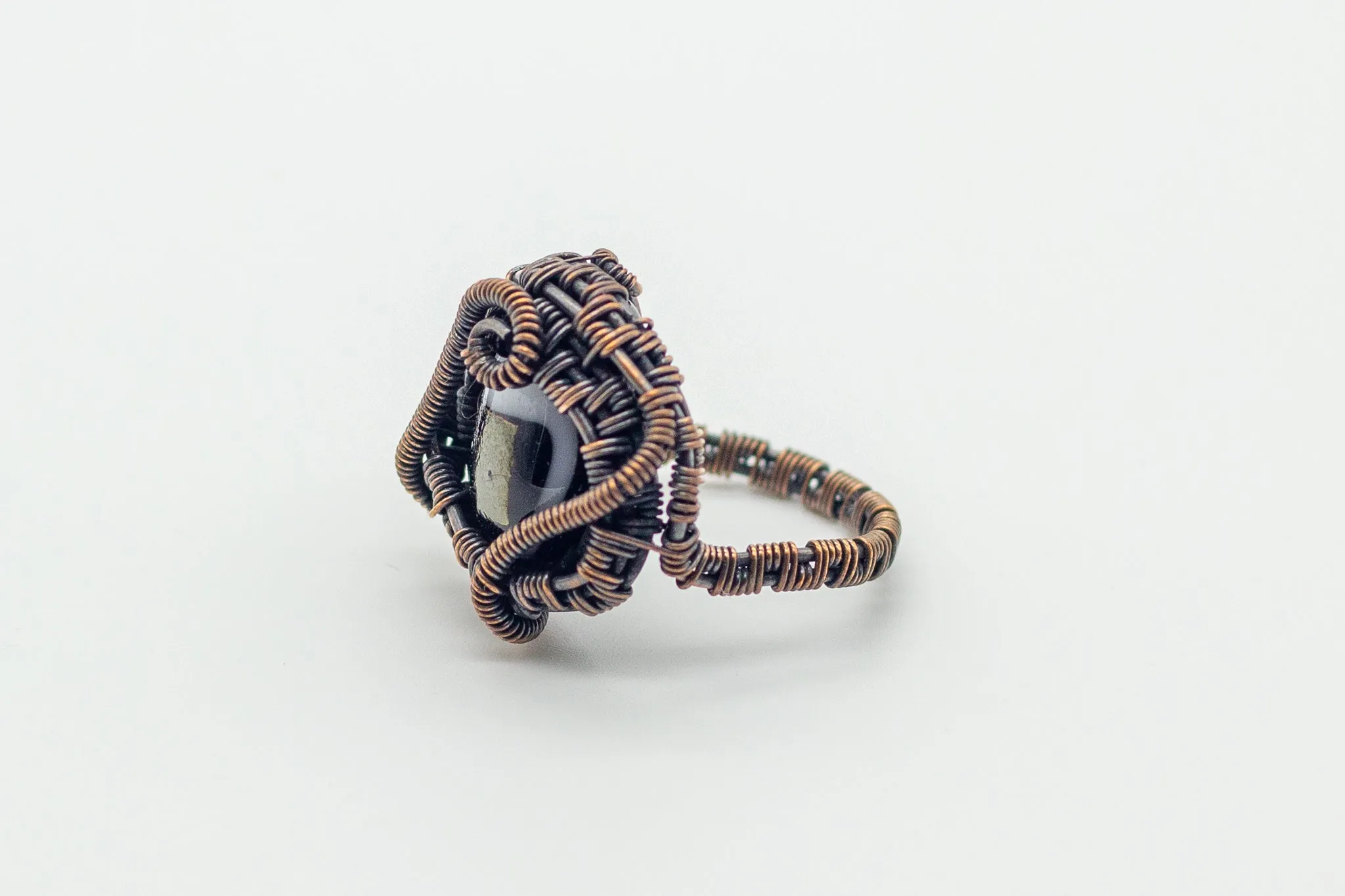 Black and Gold Copper Ring