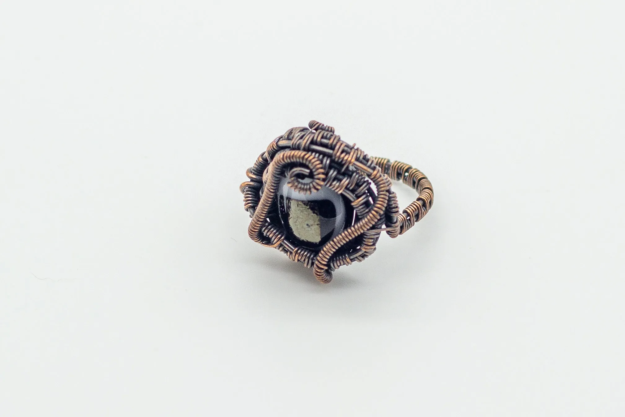 Black and Gold Copper Ring