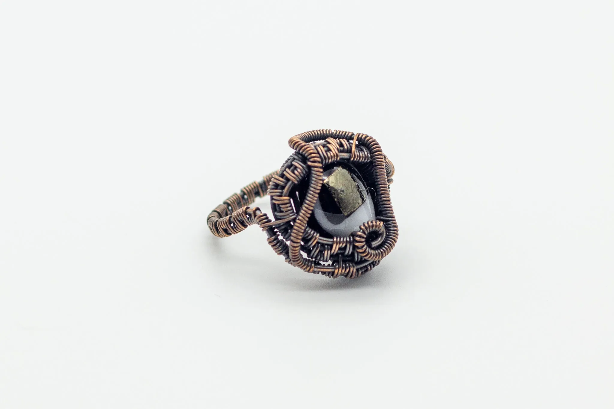 Black and Gold Copper Ring