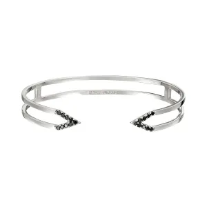 Black Diamond Dagger Cuff | White Gold