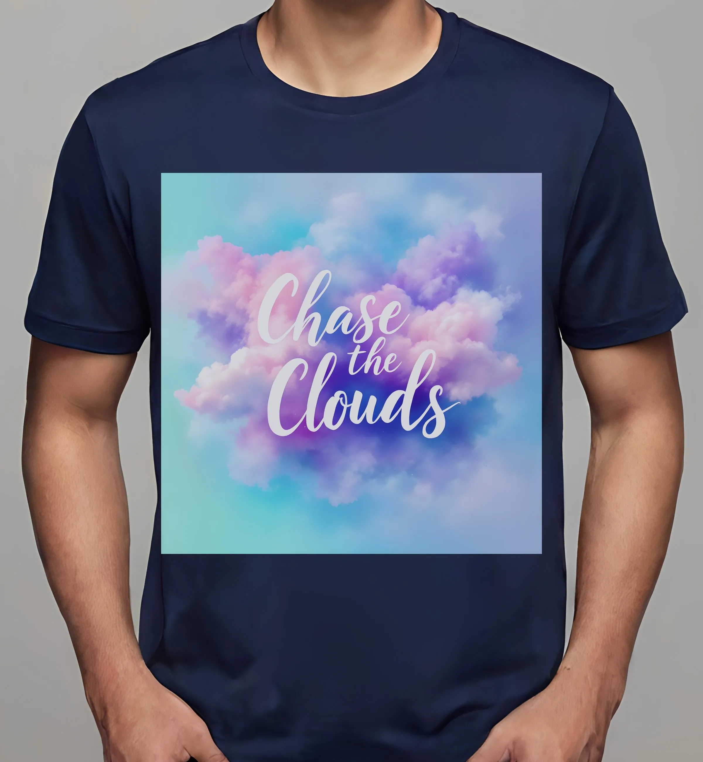 blue and purple tye dye shirt: Chase the Clouds Print | Classic T-Shirt (Unisex)