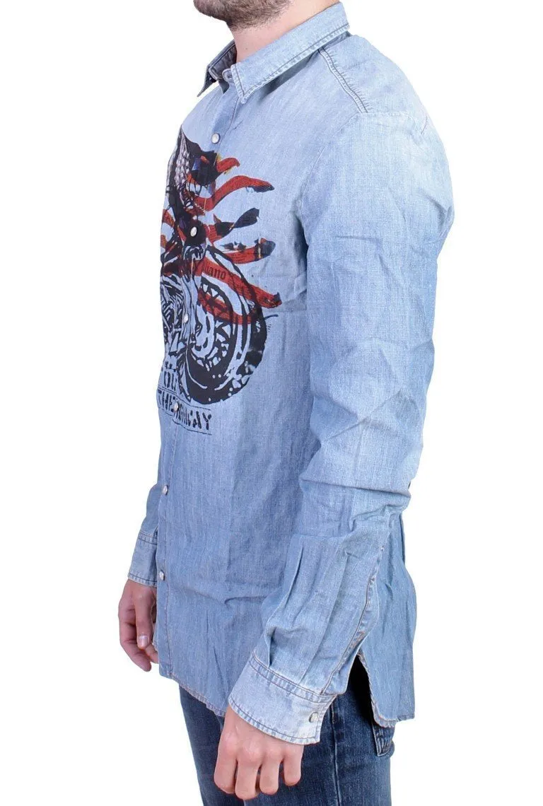 Blue jeans denim shirt
