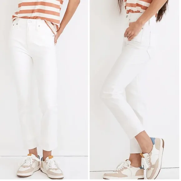 BNWT Madewell Tile White The Curvy Perfect Vintage Jean 24 00