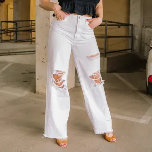 Bobby 90's Vintage Super Hi Rise White Jeans