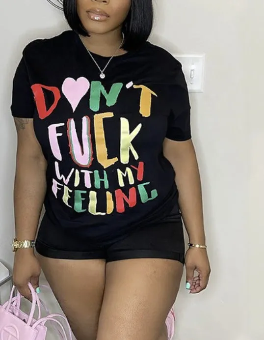 Bold Statement Graphic Short-Sleeve T-Shirt with Round Neck