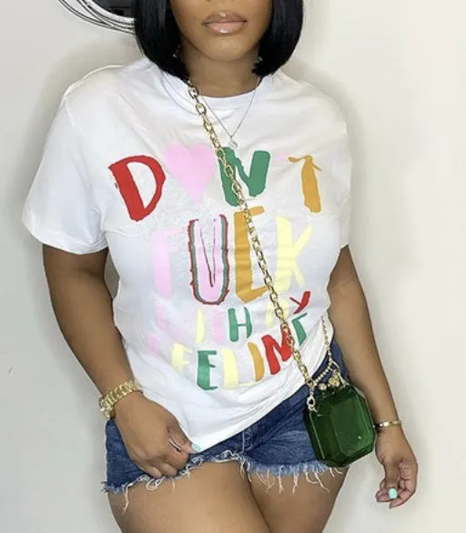 Bold Statement Graphic Short-Sleeve T-Shirt with Round Neck