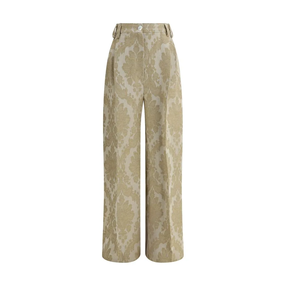 Brocade Print Pants