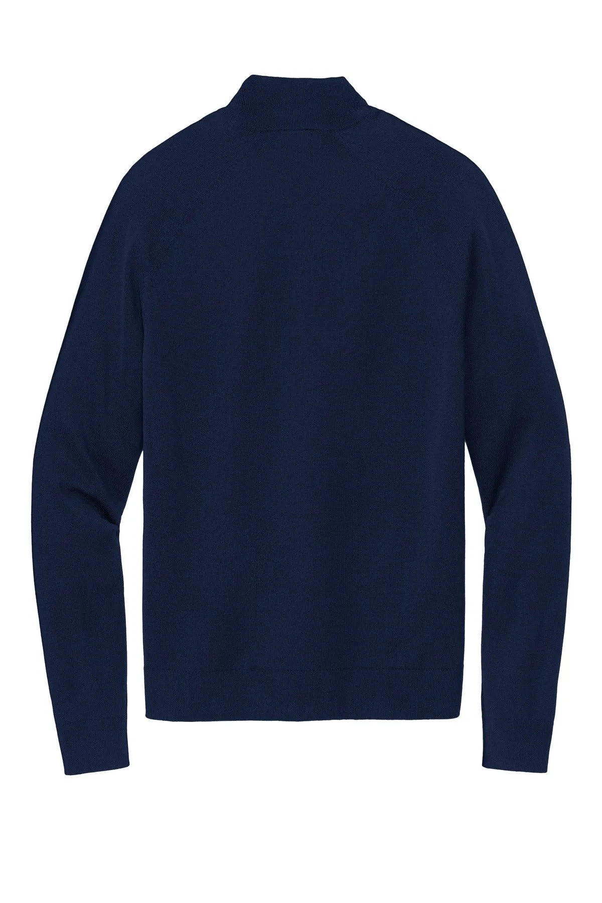 Brooks Brothers Cotton Stretch 1/4-Zip Sweater BB18402 Navy Blazer