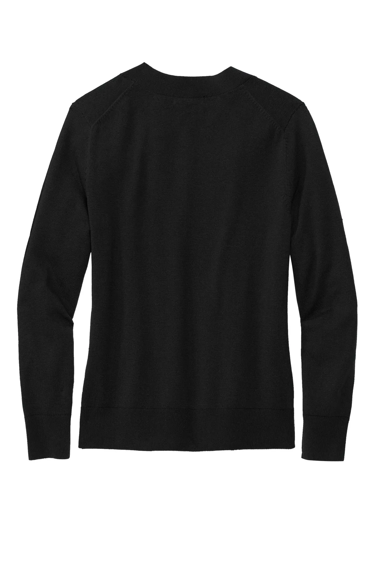 Brooks Brothers Women's Cotton Stretch V-Neck Sweater BB18401 Deep Black