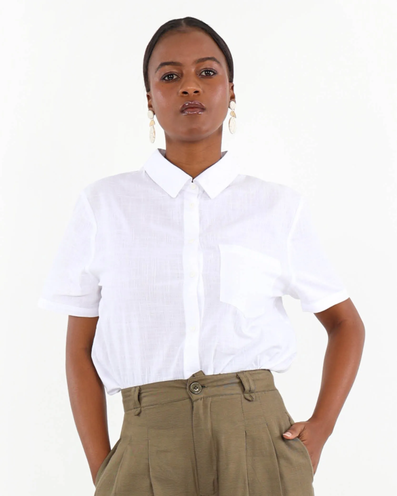 Button Through Cotton Shirt