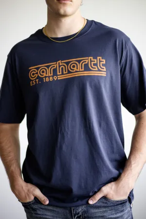 Carhartt Relaxed Fit Lightweight Logo Graphic T-Shirt for Men in Navy | 106538-I16-NVY