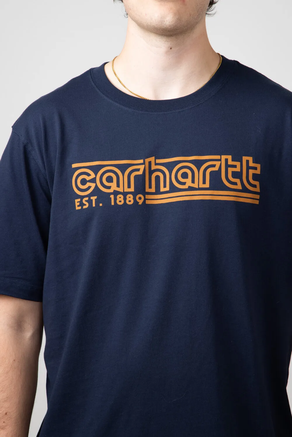 Carhartt Relaxed Fit Lightweight Logo Graphic T-Shirt for Men in Navy | 106538-I16-NVY
