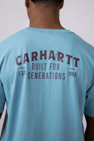 Carhartt Relaxed Fit Lightweight Logo Pocket Graphic T-Shirt for Men in Blue | 106771-HL0-SUMBLU
