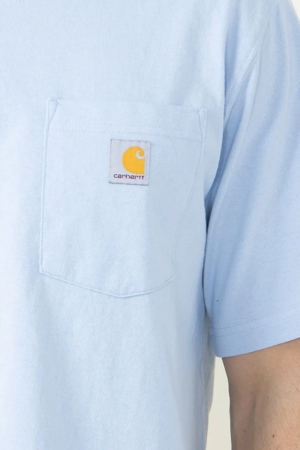 Carhartt Relaxed Heavyweight Pocket C Graphic T-Shirt for Men in Blue | 106149-HC5-FOGBLUE