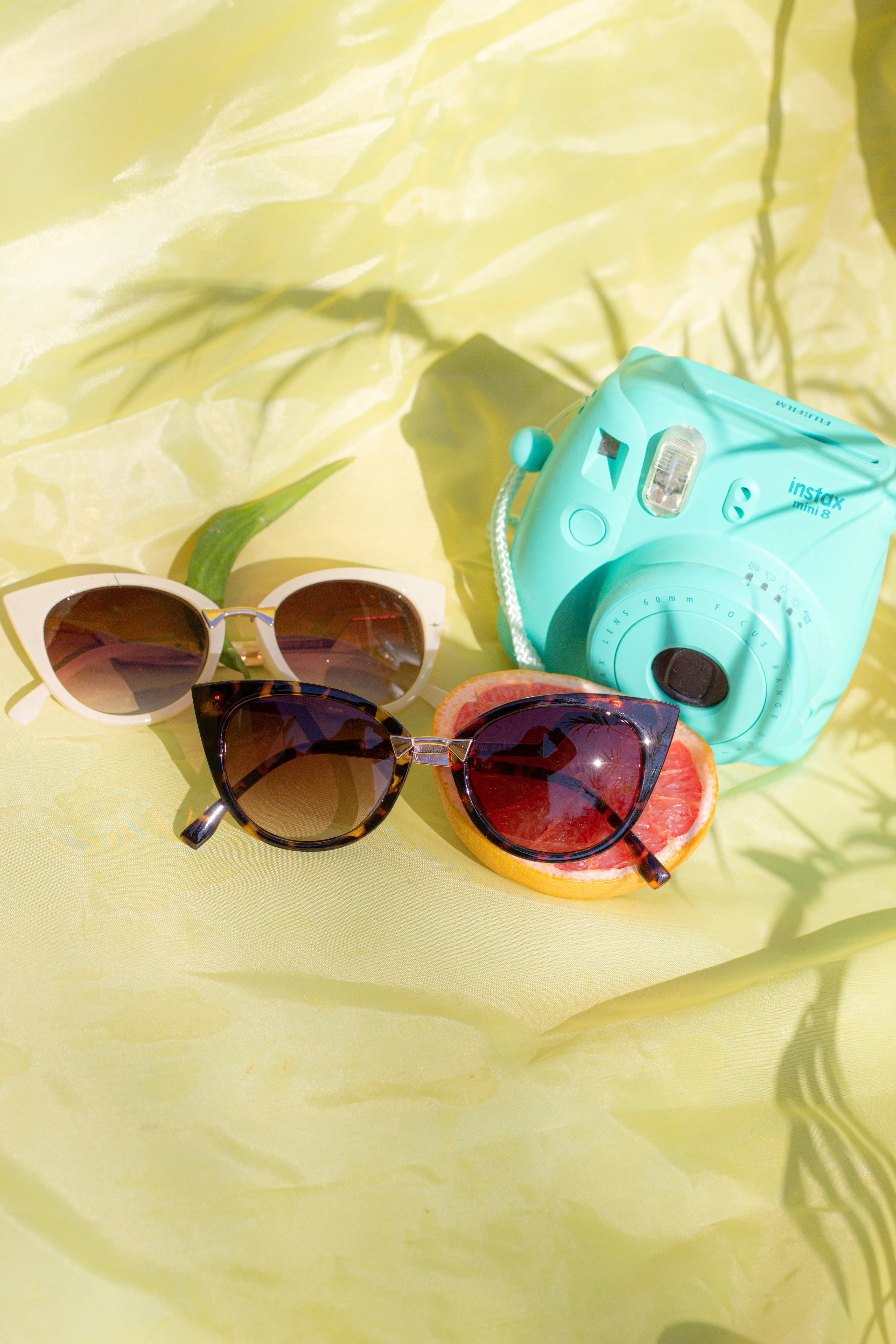 Cat Eye Sunglasses with Gold Bar Detail