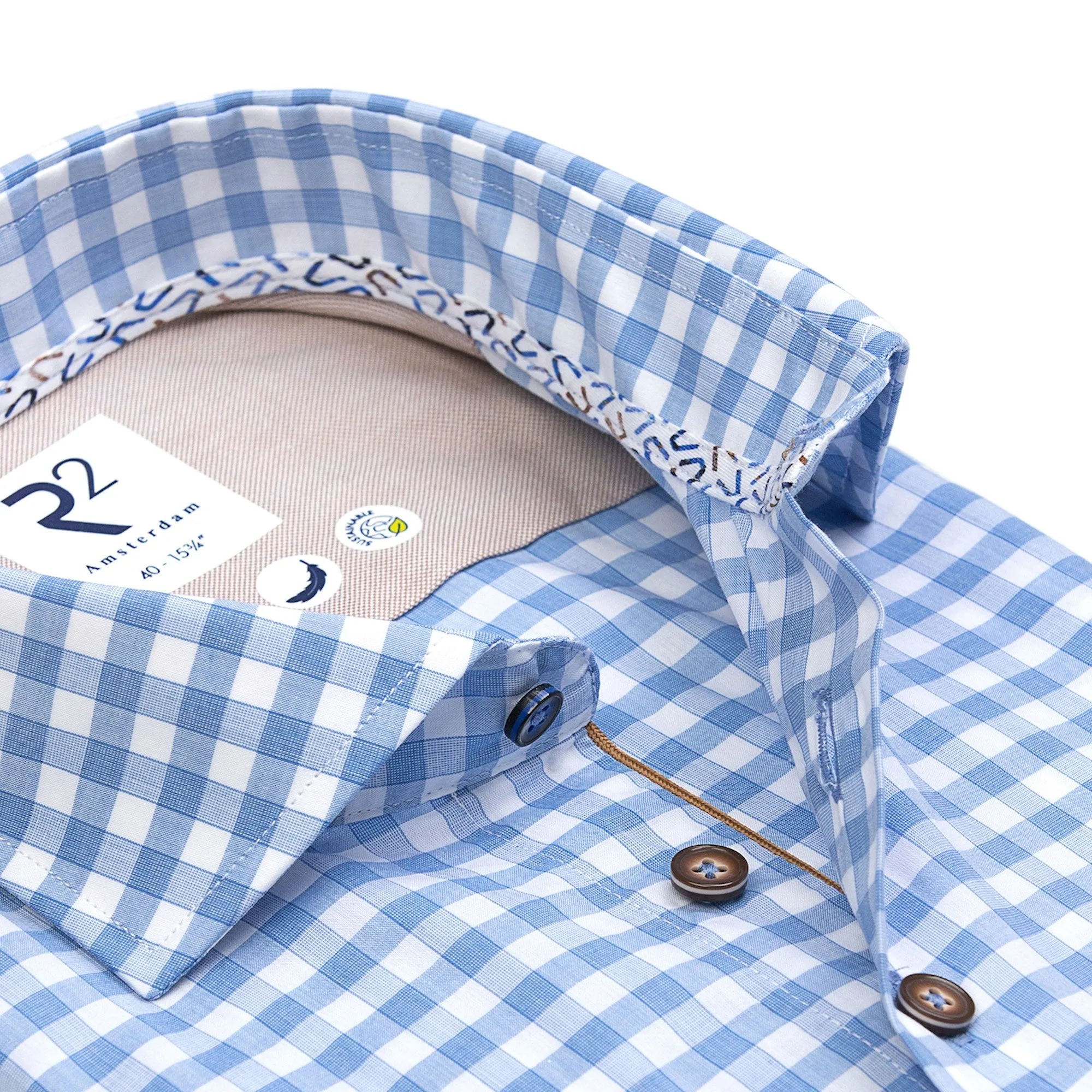 Checkered tencel blend shirt