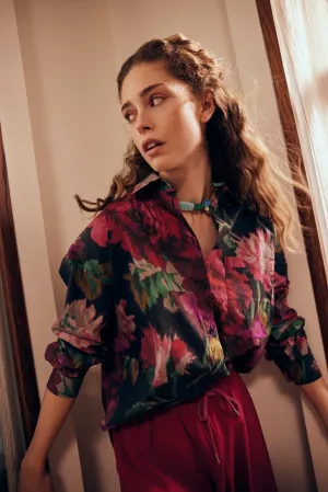 CHEMISE OMER EXTRA PEONIES