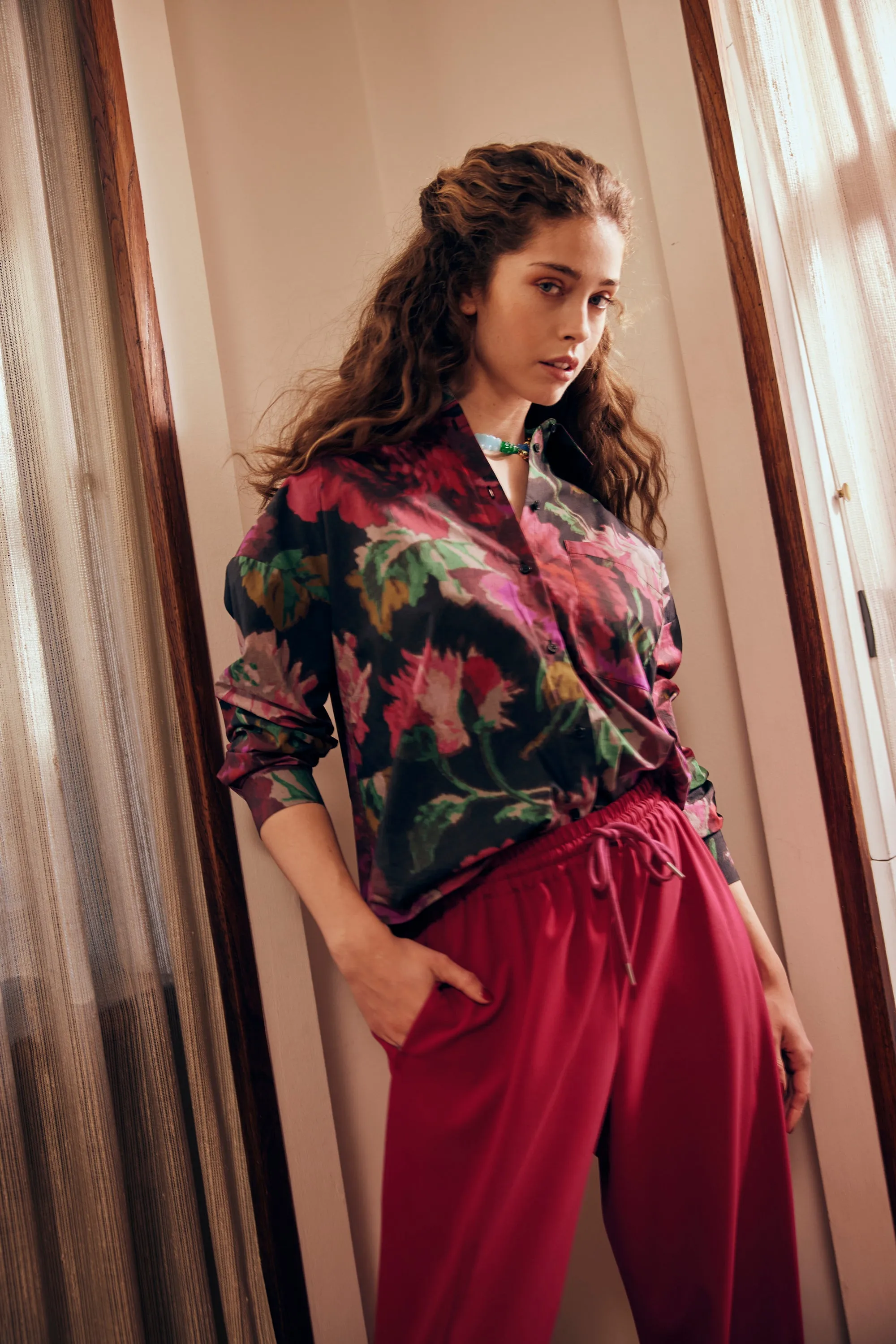 CHEMISE OMER EXTRA PEONIES