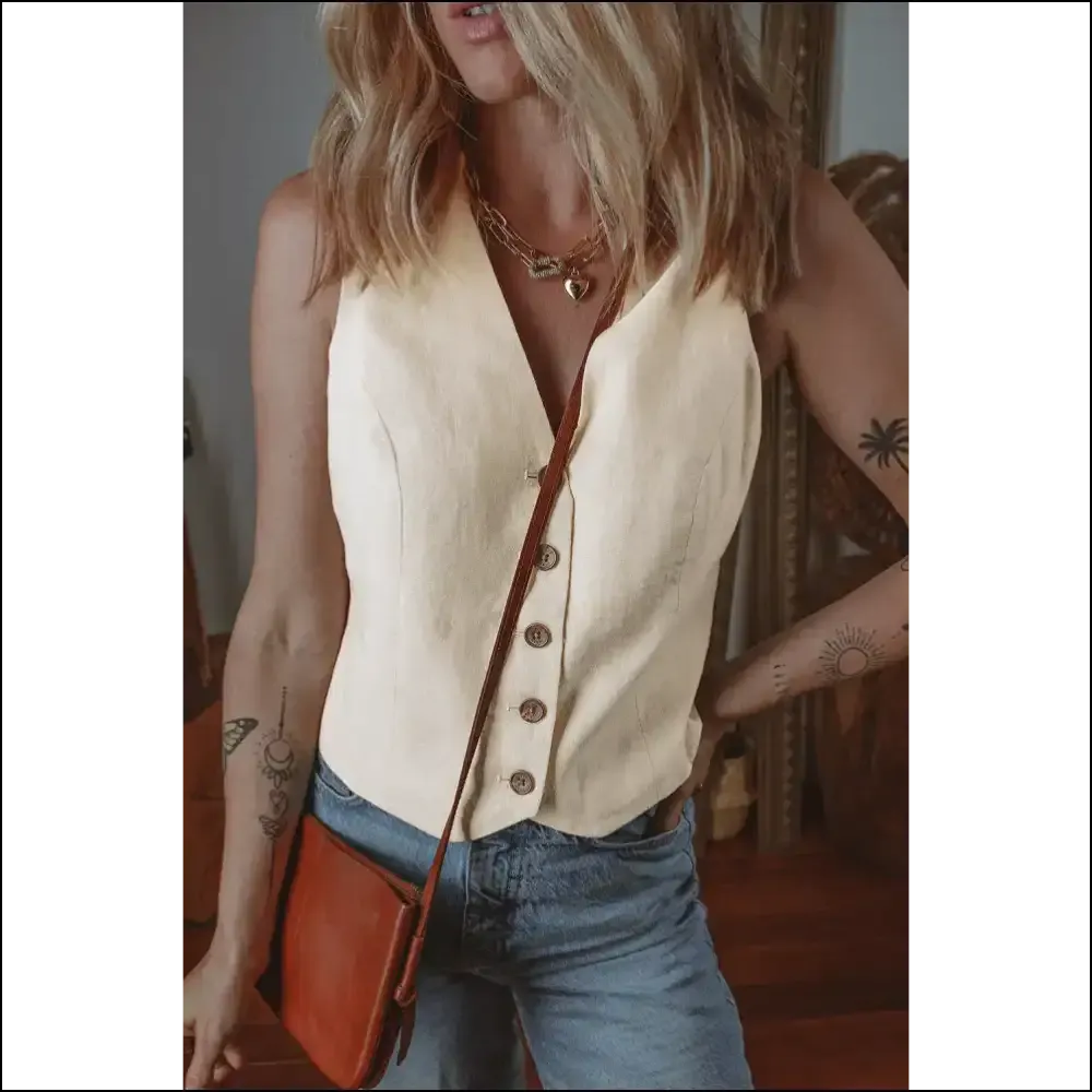Chic White Slim Fit v Neck Vest: Finally, a Blazer that Gets  you 👑
