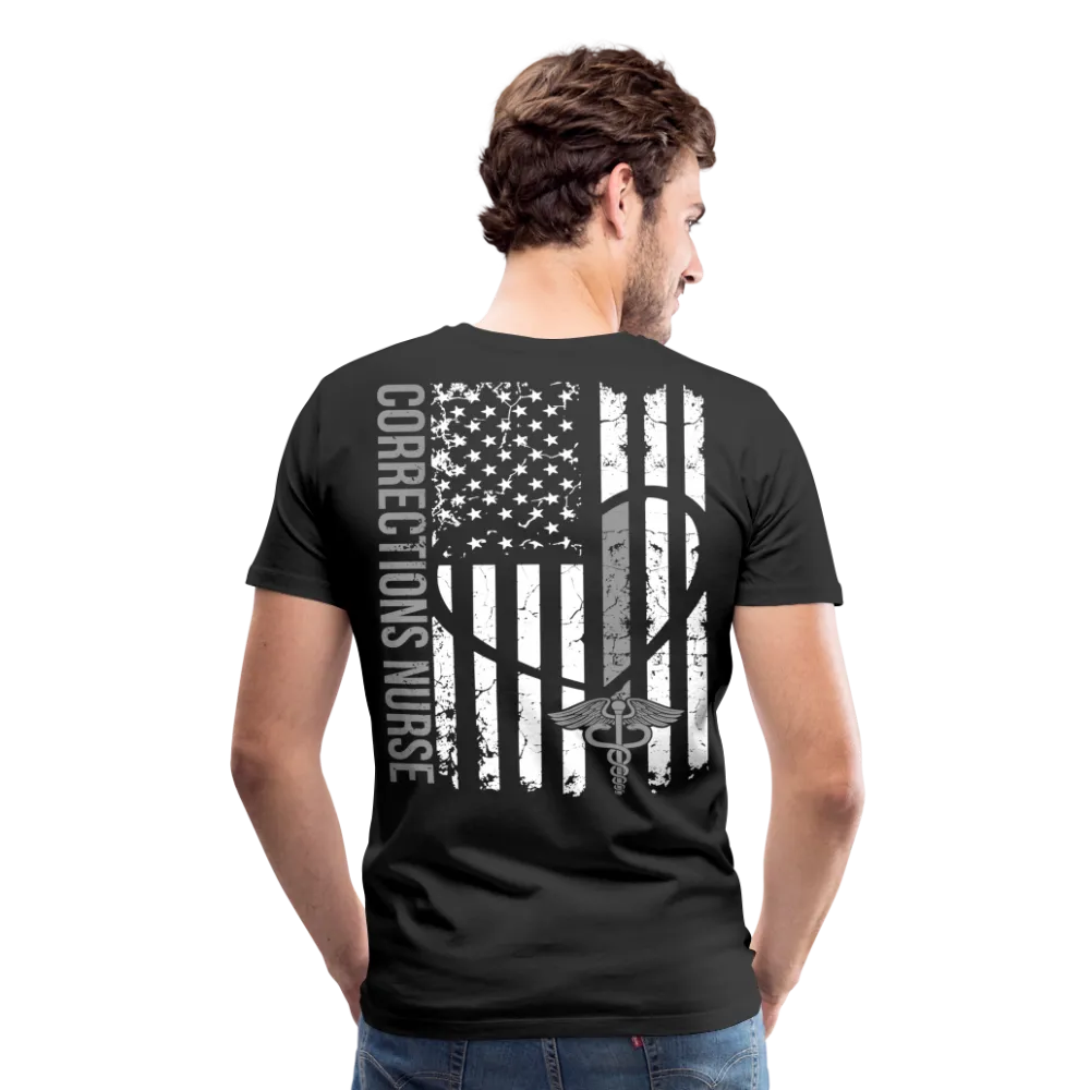 Corrections Nurse Flag Men's Premium T-Shirt