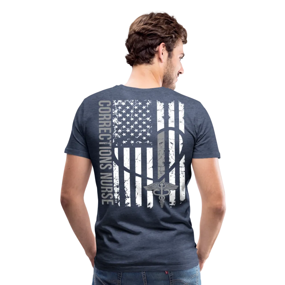 Corrections Nurse Flag Men's Premium T-Shirt