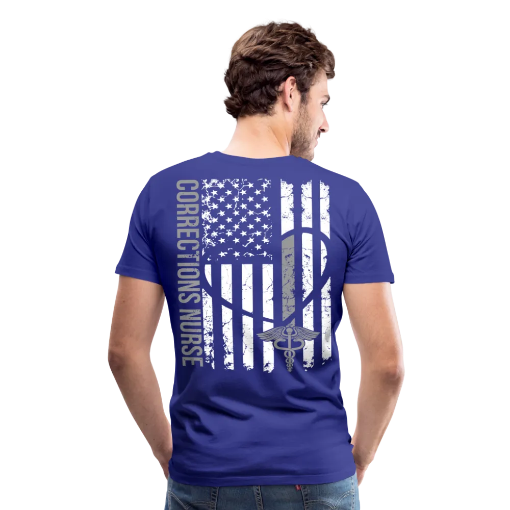 Corrections Nurse Flag Men's Premium T-Shirt