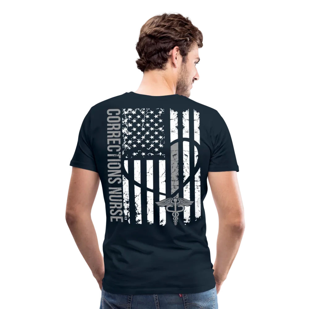 Corrections Nurse Flag Men's Premium T-Shirt